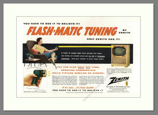 Zenith - Flashmatic Tuning. Vintage Advert 1955 (ref AD68476)