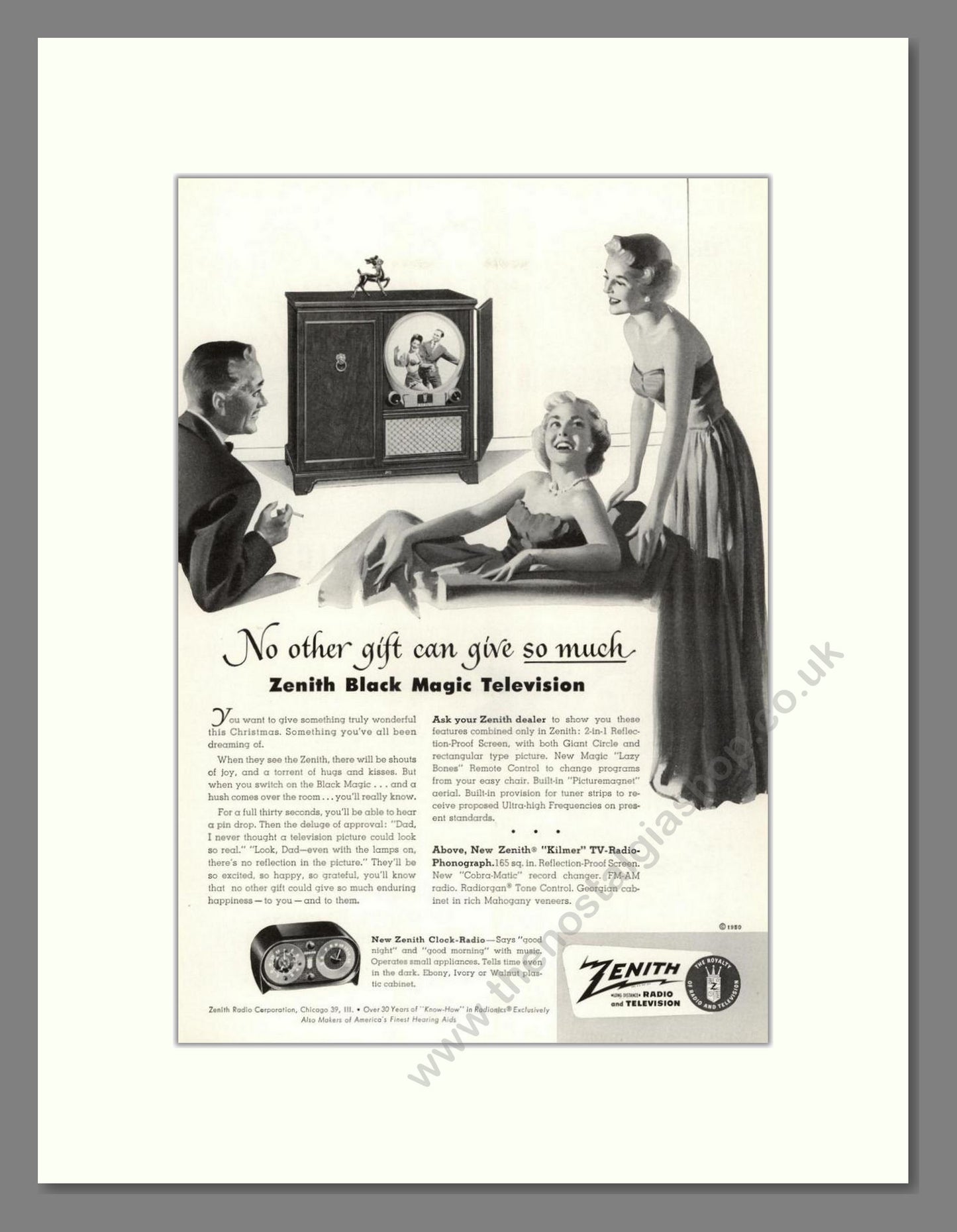 Zenith - Black Magic TV. Vintage Advert 1950 (ref AD68478)
