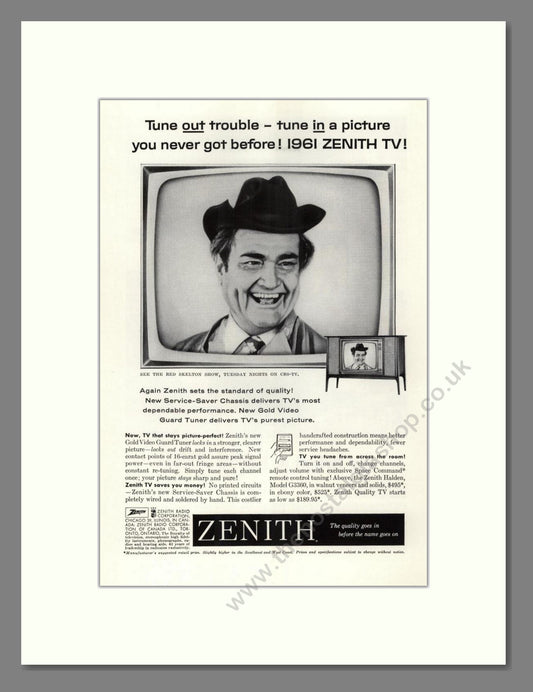 Zenith - Gold Video Guard Tuner. Vintage Advert 1961 (ref AD68487)