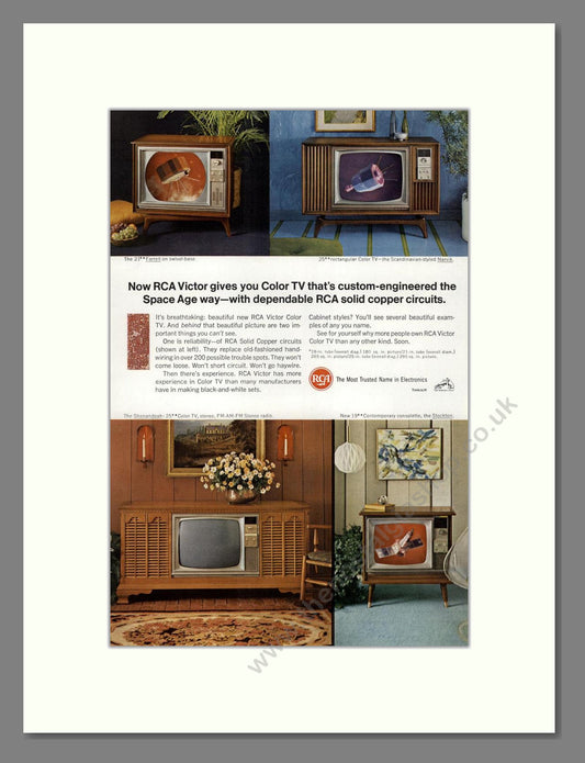 RCA Victor - Various Colour TVs. Vintage Advert 1966 (ref AD68508)