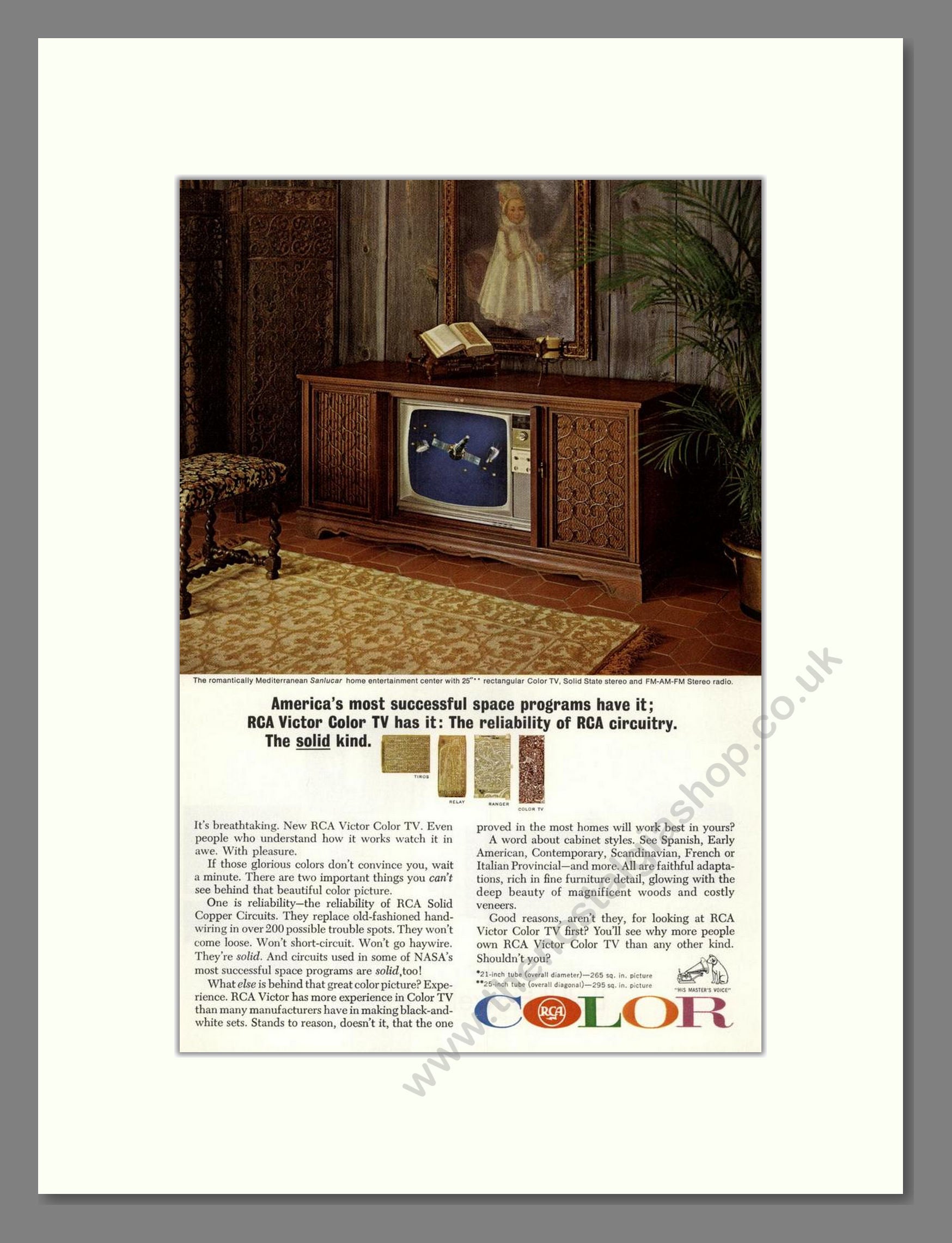 RCA Victor - Sanlucar TV. Vintage Advert 1965 (ref AD68512)