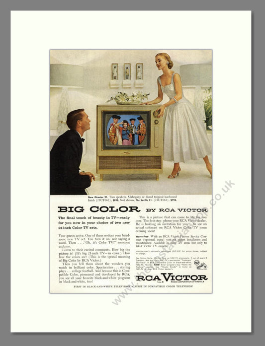 RCA Victor - Director 21 Colour TV. Vintage Advert 1955 (ref AD68514)