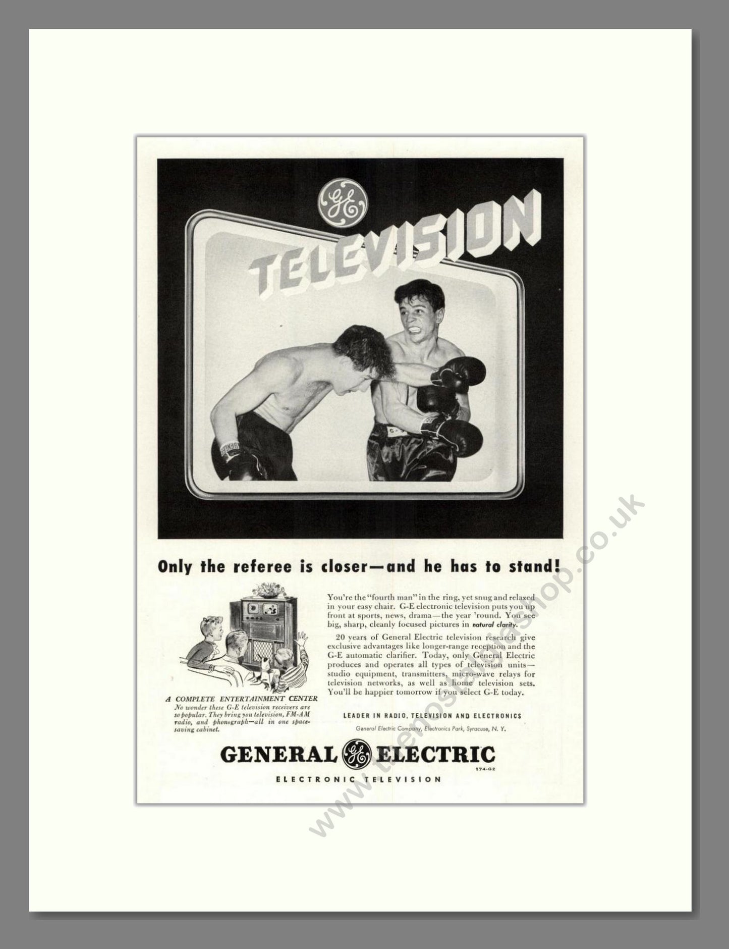 General Electric - Televisions. Vintage Advert 1948 (ref AD68518)
