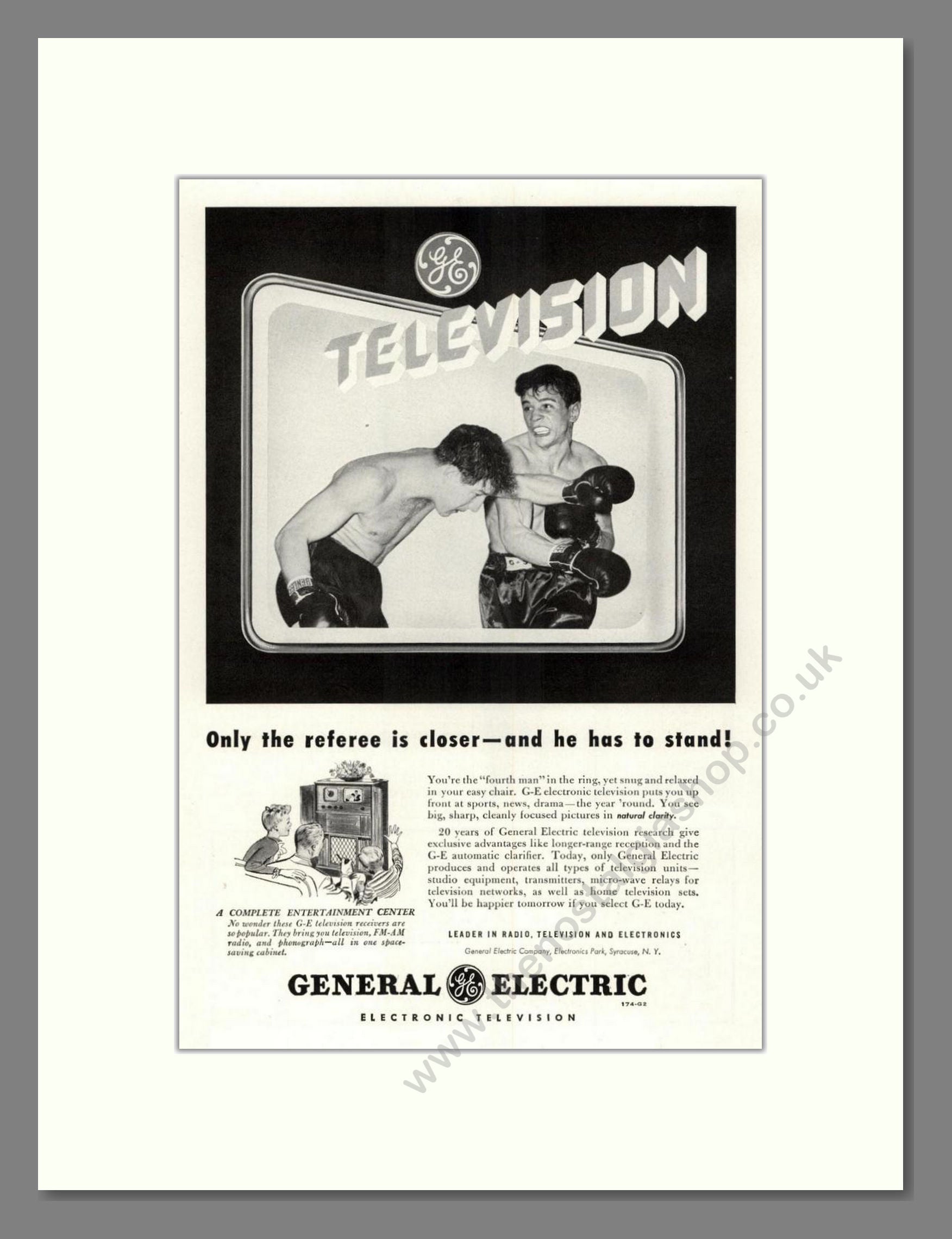 General Electric - Televisions. Vintage Advert 1948 (ref AD68518)