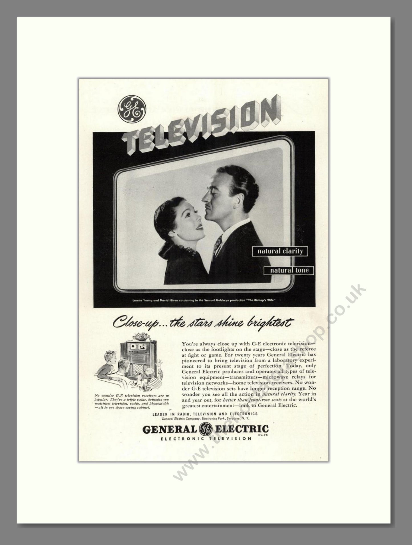 General Electric - Televisions. Vintage Advert 1948 (ref AD68523)