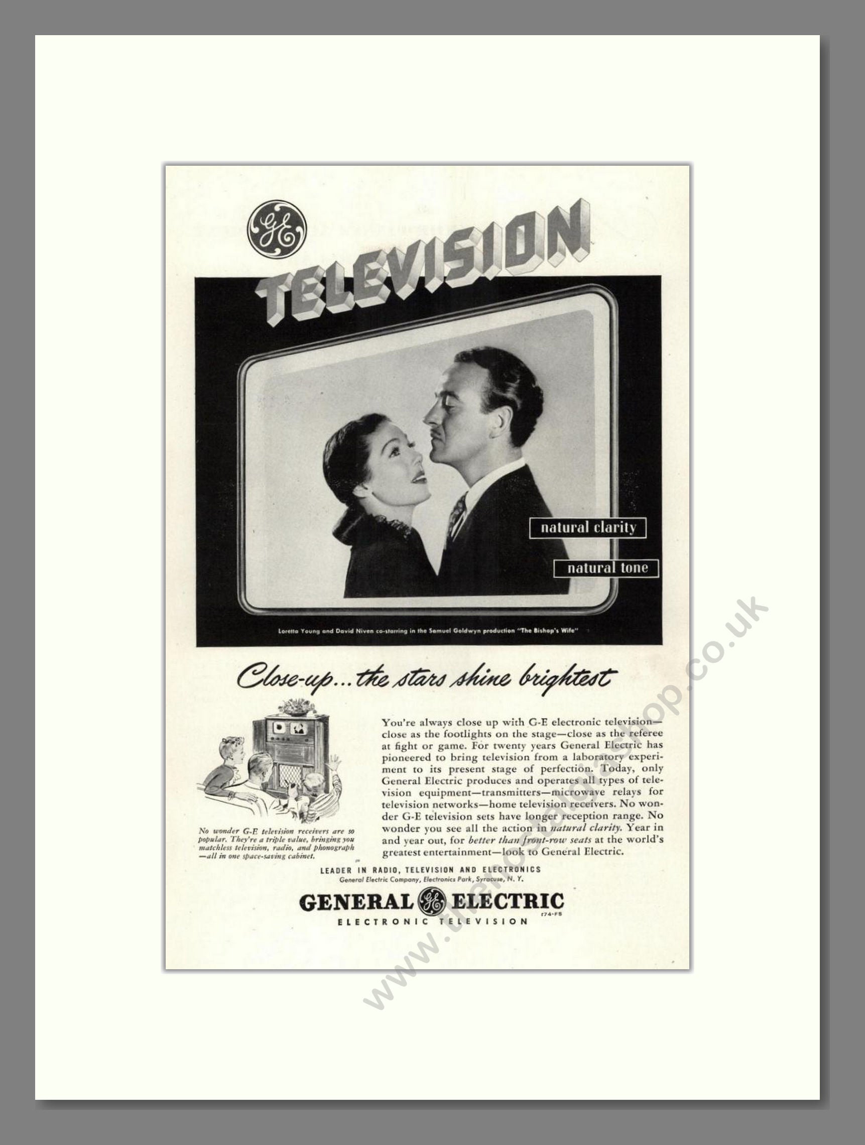 General Electric - Televisions. Vintage Advert 1948 (ref AD68523)