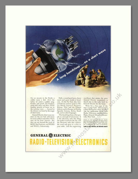 General Electric - Shortwave Radio. Vintage Advert 1943 (ref AD68535)
