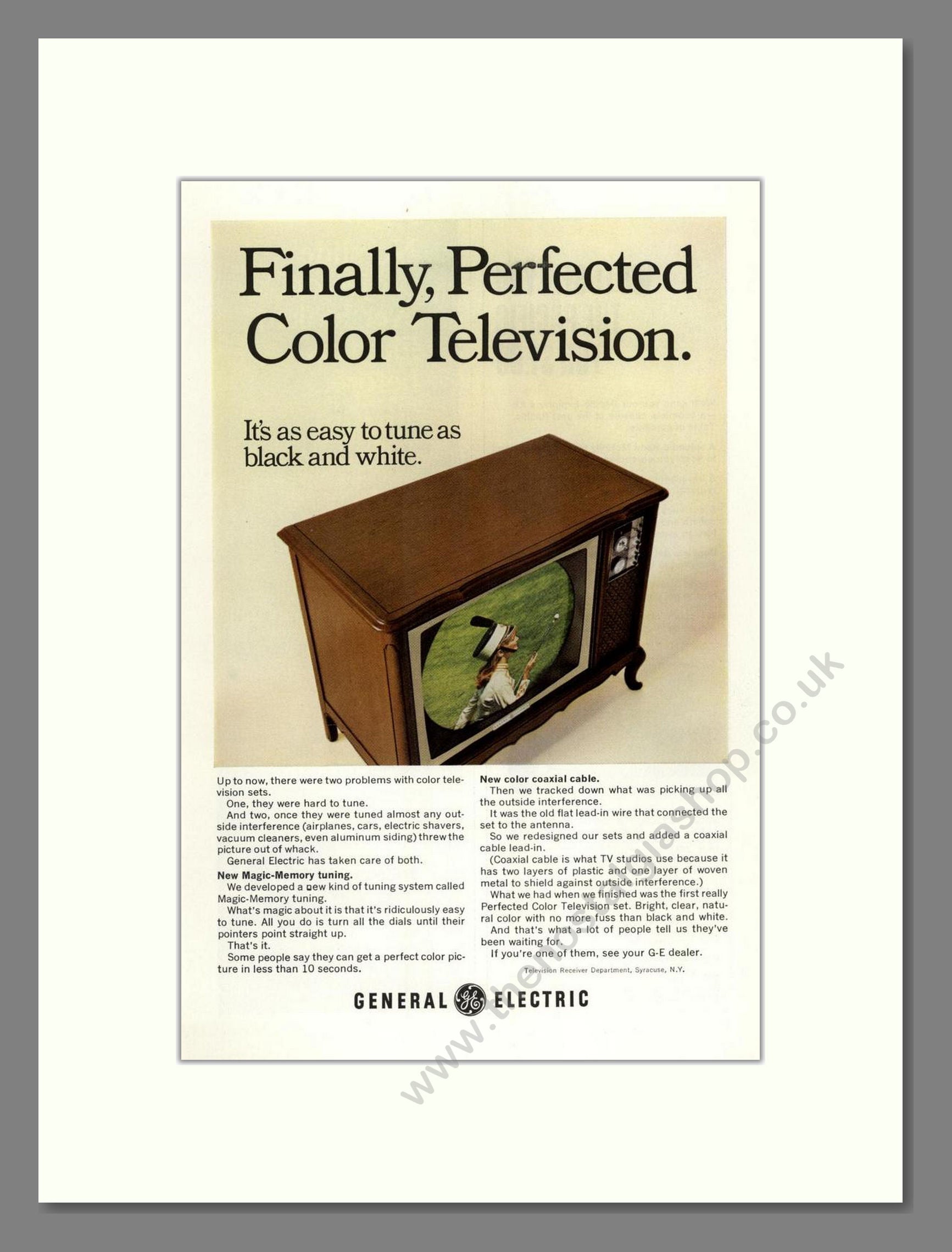 General Electric - Magic Memory Tuning Colour TV. Vintage Advert 1965 (ref AD68536)