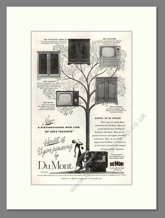 Dumont - Various Telesets. Vintage Advert 1952 (ref AD68543)