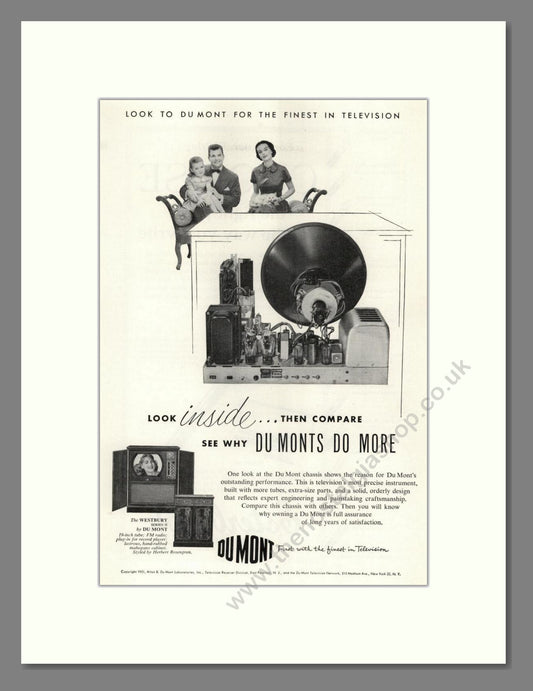 Dumont - Westbury TV. Vintage Advert 1951 (ref AD68553)