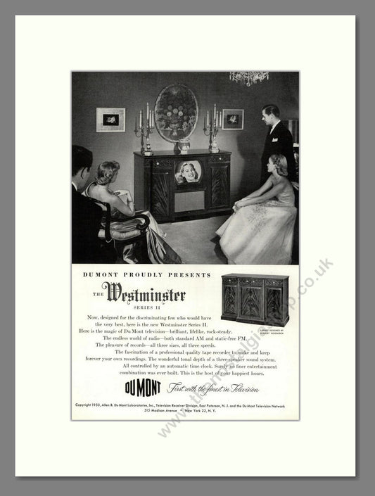 Dumont - Westminster Series II TV. Vintage Advert 1951 (ref AD68556)
