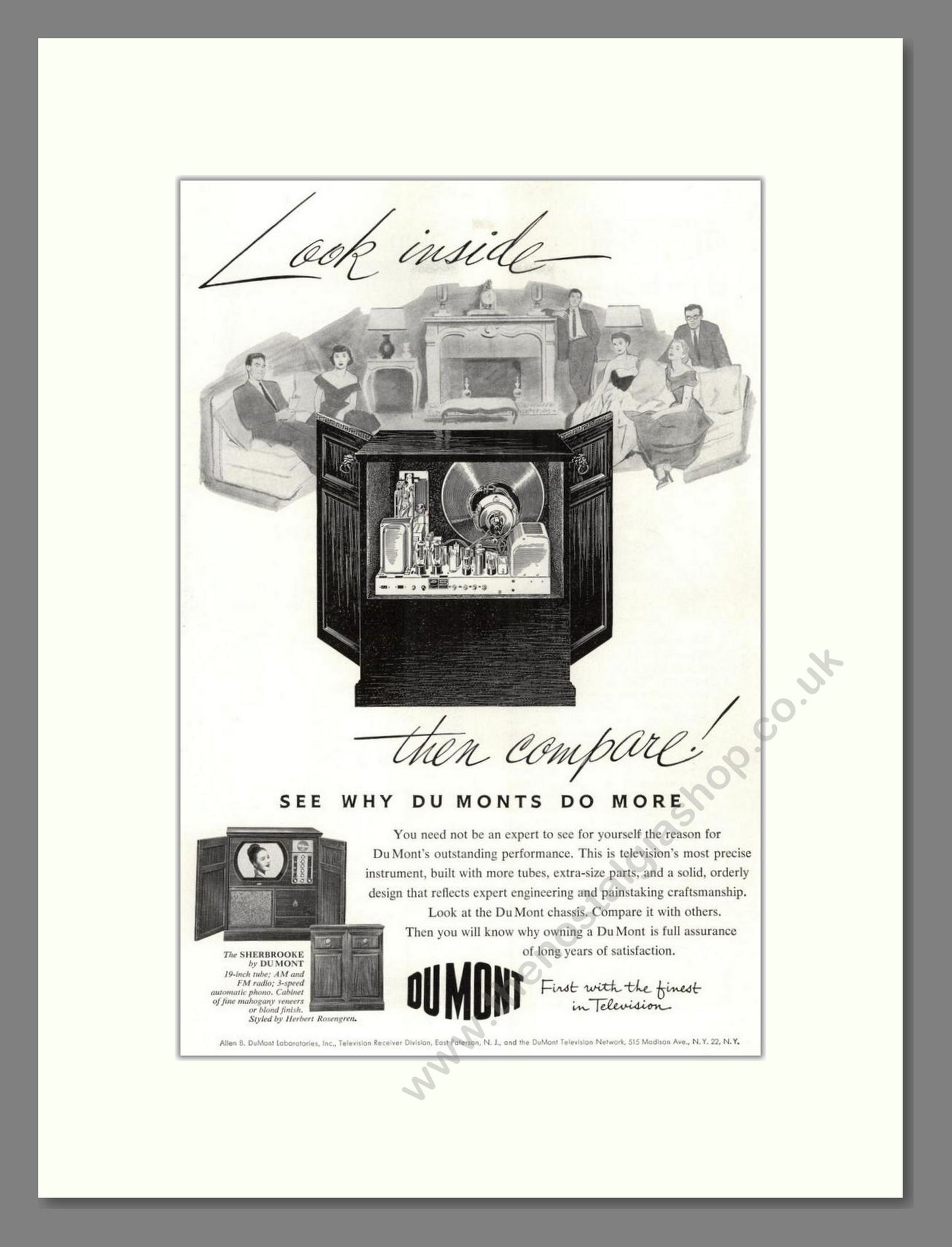 Dumont - Sherbrooke TV. Vintage Advert 1952 (ref AD68568)