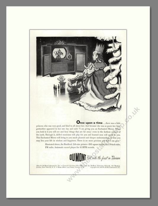 Dumont - Bradford TV. Vintage Advert 1949 (ref AD68569)
