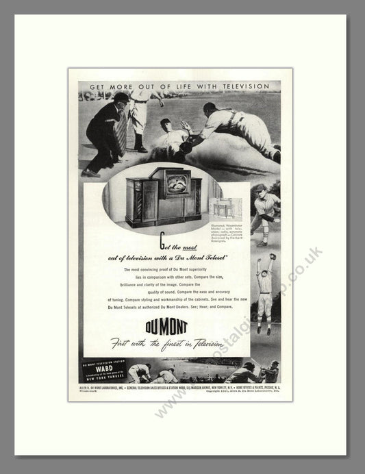 Dumont - Teleset. Vintage Advert 1947 (ref AD68572)