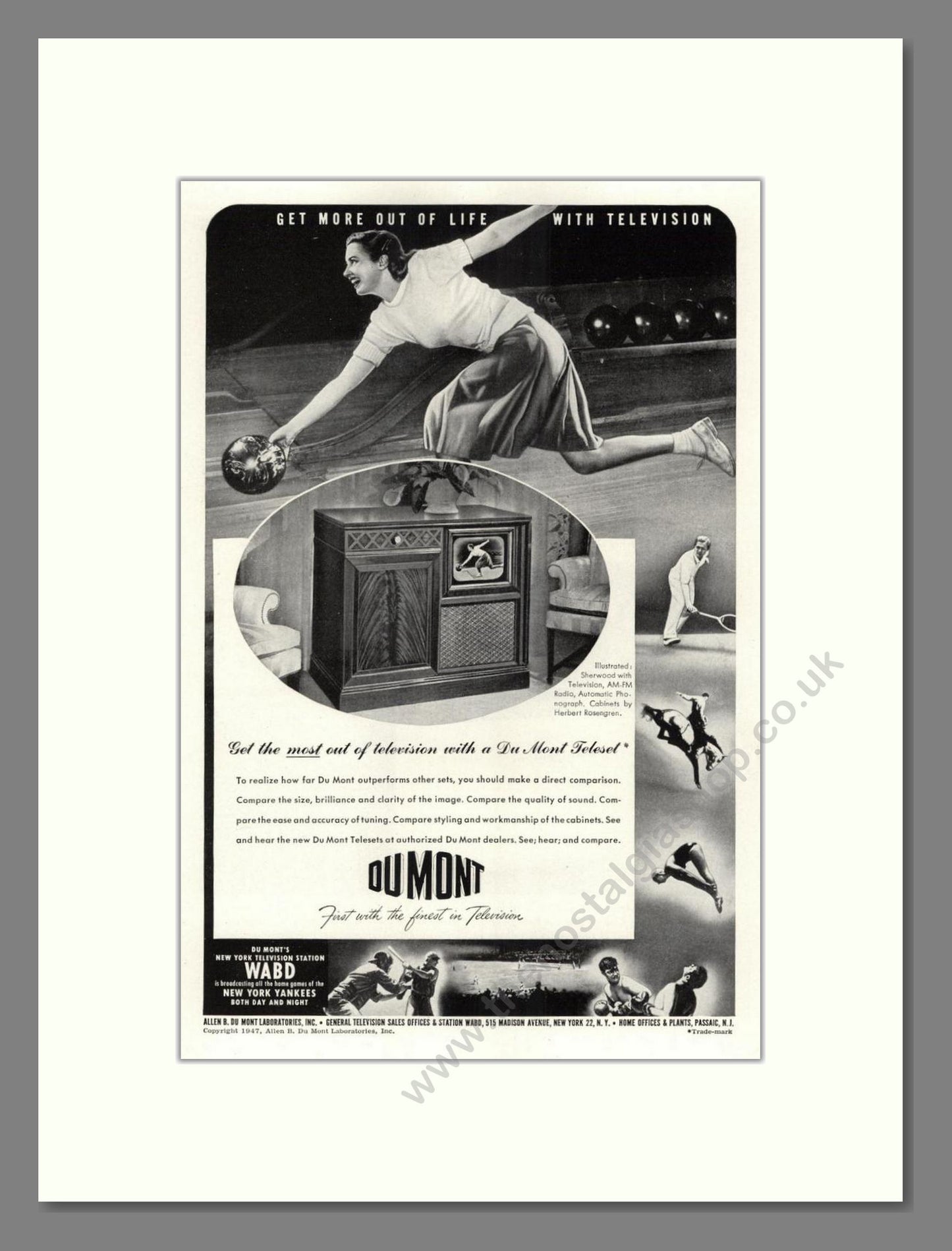 Dumont - Teleset. Vintage Advert 1947 (ref AD68574)