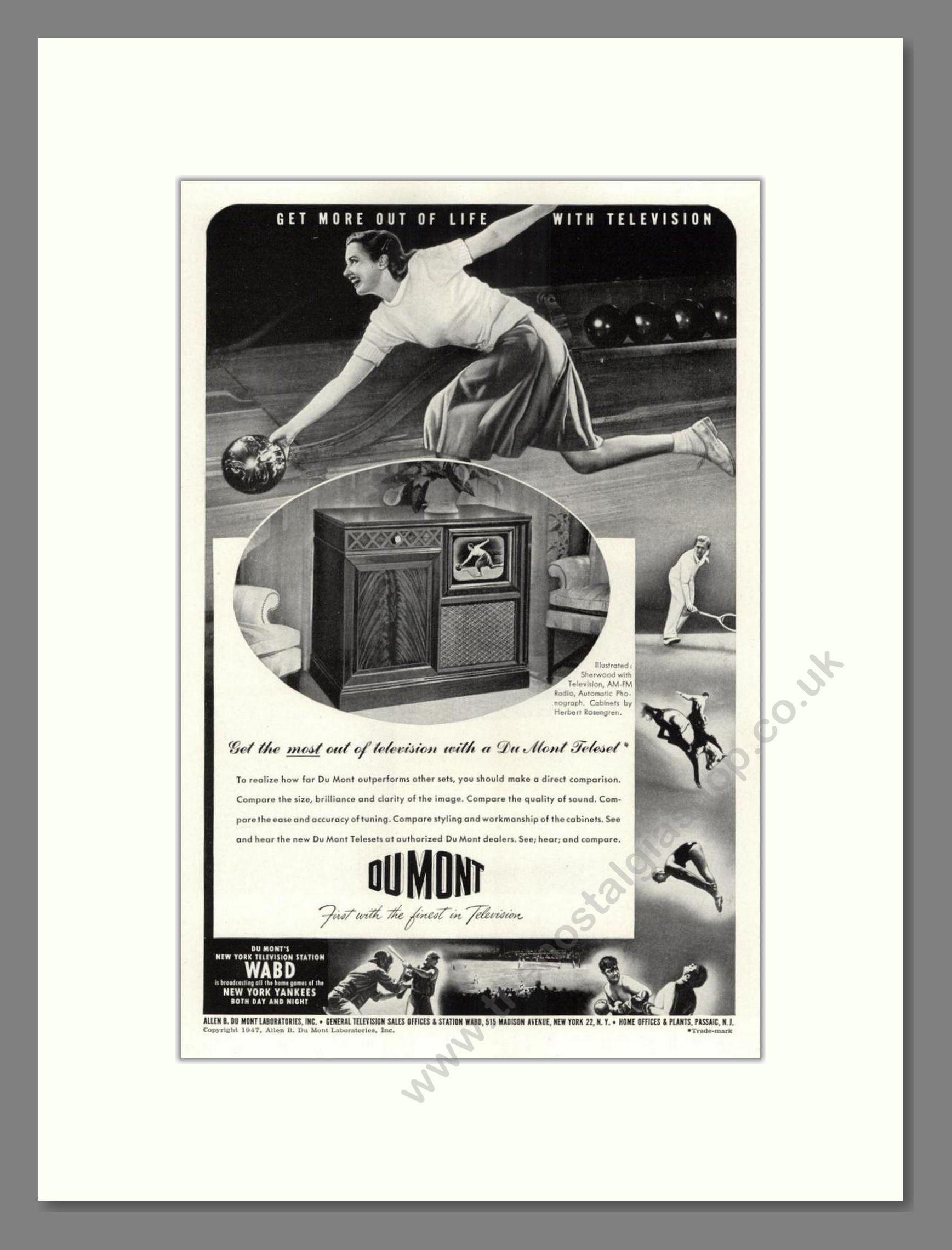Dumont - Teleset. Vintage Advert 1947 (ref AD68574)