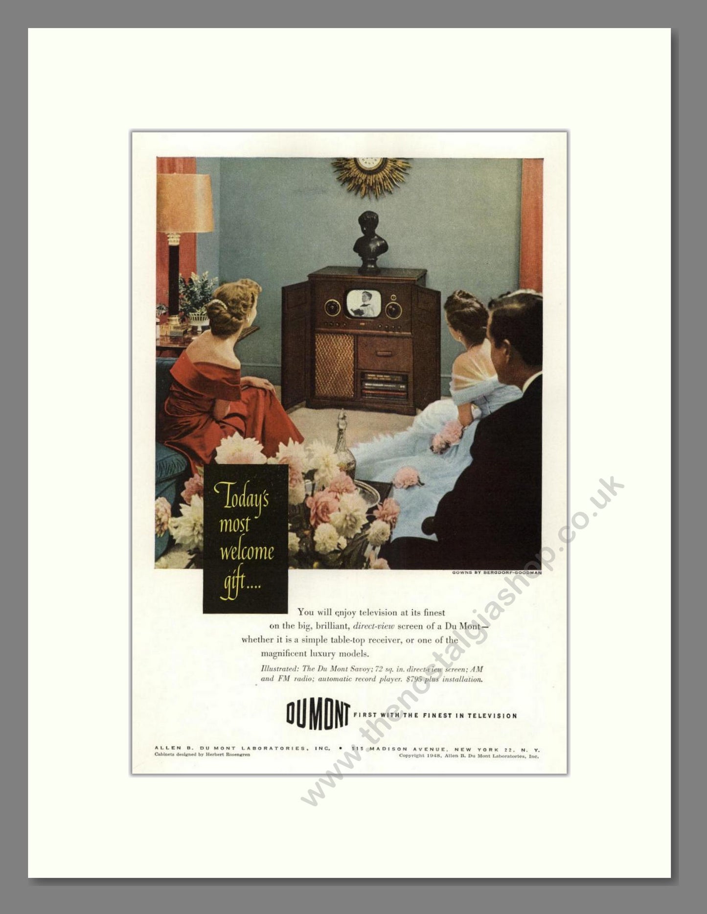 Dumont - Savoy TV. Vintage Advert 1948 (ref AD68575)