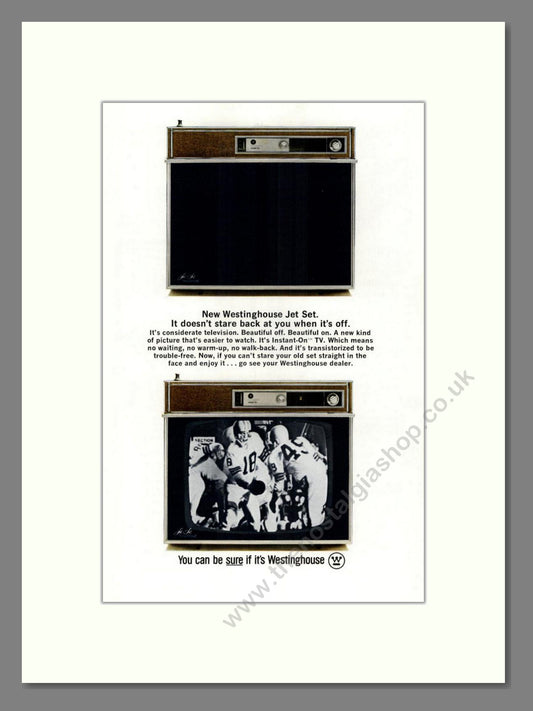 Westinghouse - Jet Set TV. Vintage Advert 1965 (ref AD68576)