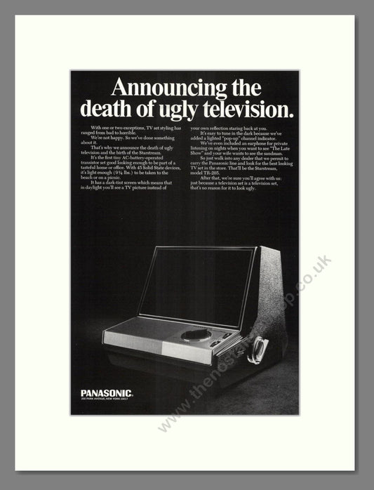 Panasonic - Starstream TR205 TV. Vintage Advert 1967 (ref AD68578)