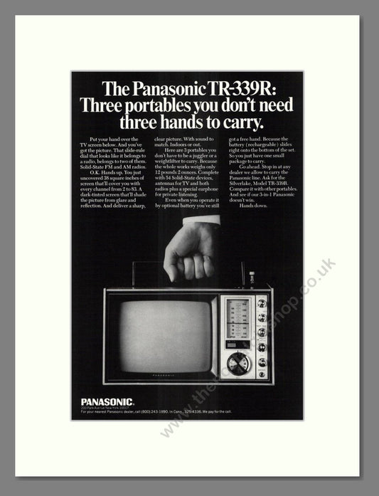 Panasonic - TR-339R Portable TV. Vintage Advert 1968 (ref AD68579)