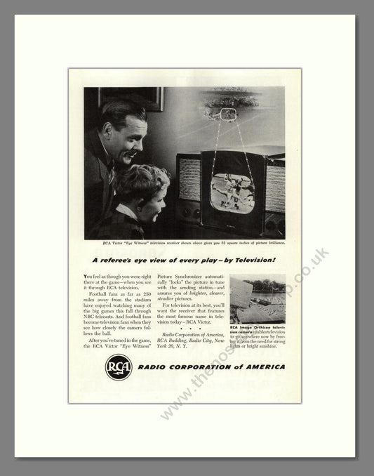 RCA - Sport on TV. Vintage Advert 1947 (ref AD68584)