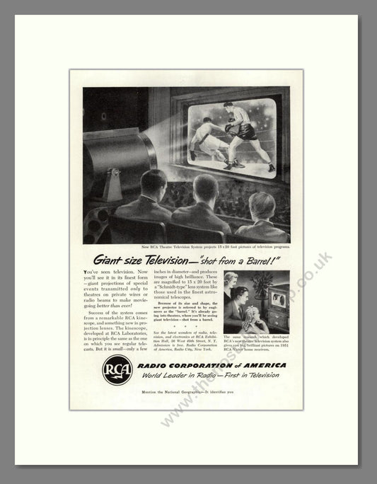 RCA - Giant Size TV. Vintage Advert 1951 (ref AD68585)