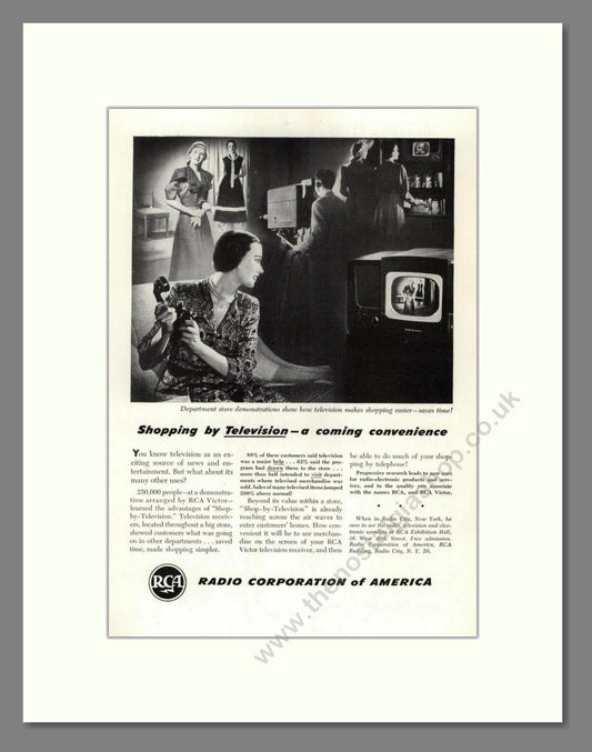 RCA - TV Shopping. Vintage Advert 1948 (ref AD68588)