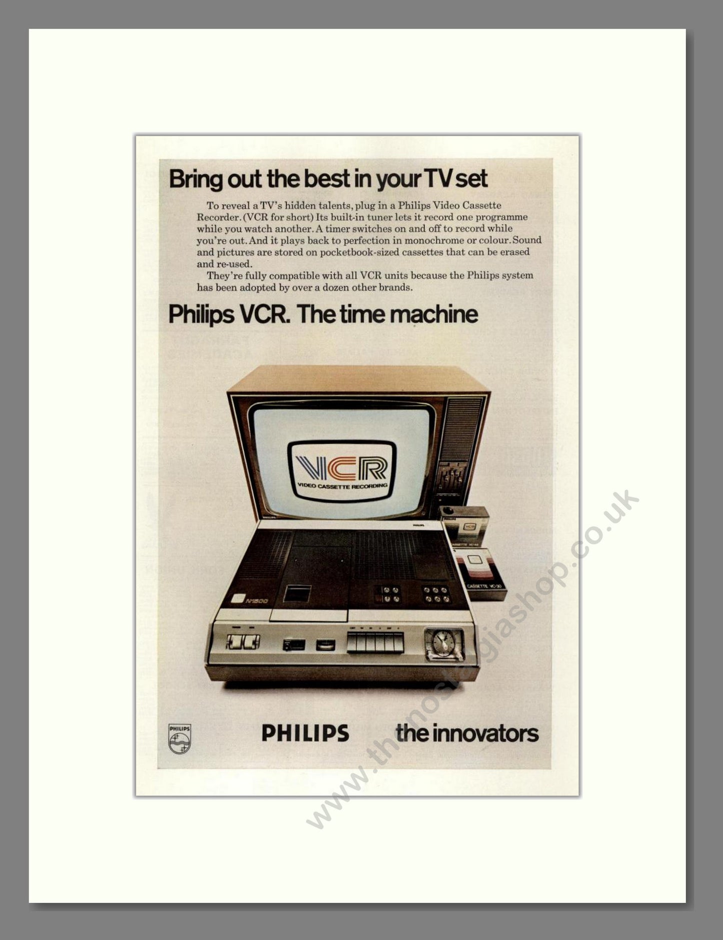 Philips - VCR System. Vintage Advert 1973 (ref AD68590)