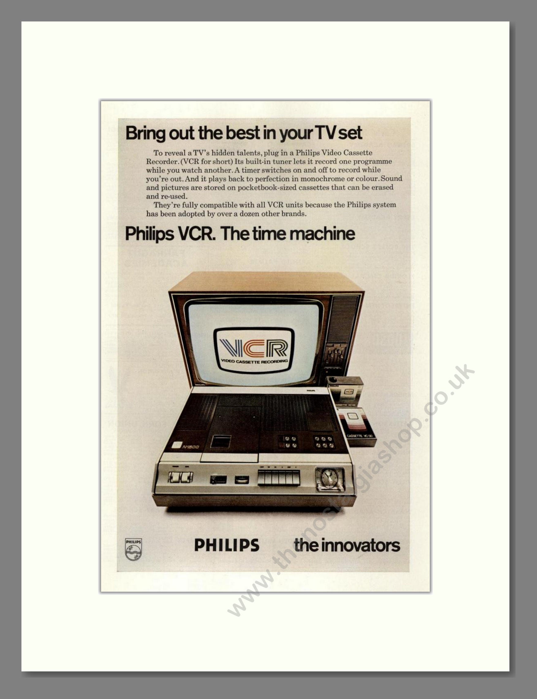 Philips - VCR System. Vintage Advert 1973 (ref AD68590)