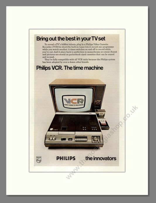 Philips - VCR System. Vintage Advert 1973 (ref AD68590)