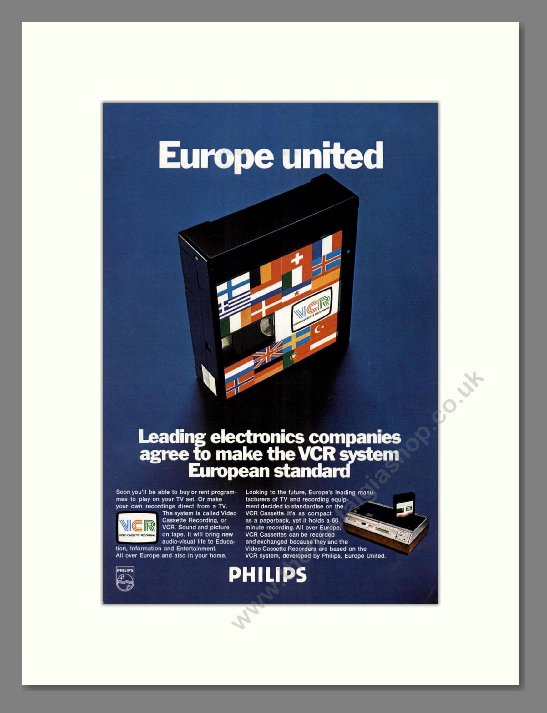 Philips - VCR System. Vintage Advert 1972 (ref AD68593)