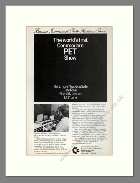 Commodore - PET Show. Vintage Advert 1980 (ref AD68611)