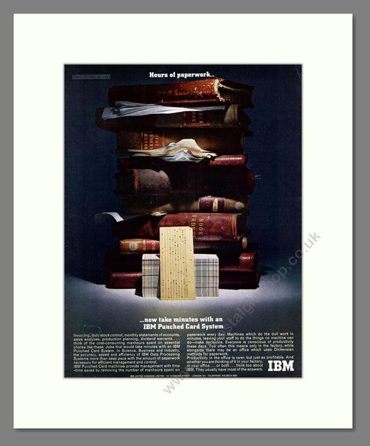 IBM - Punched Card System. Vintage Advert 1963 (ref AD68626)