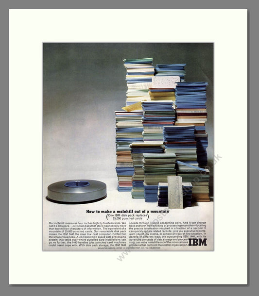 IBM - 1440 Disc Pack. Vintage Advert 1963 (ref AD68627)