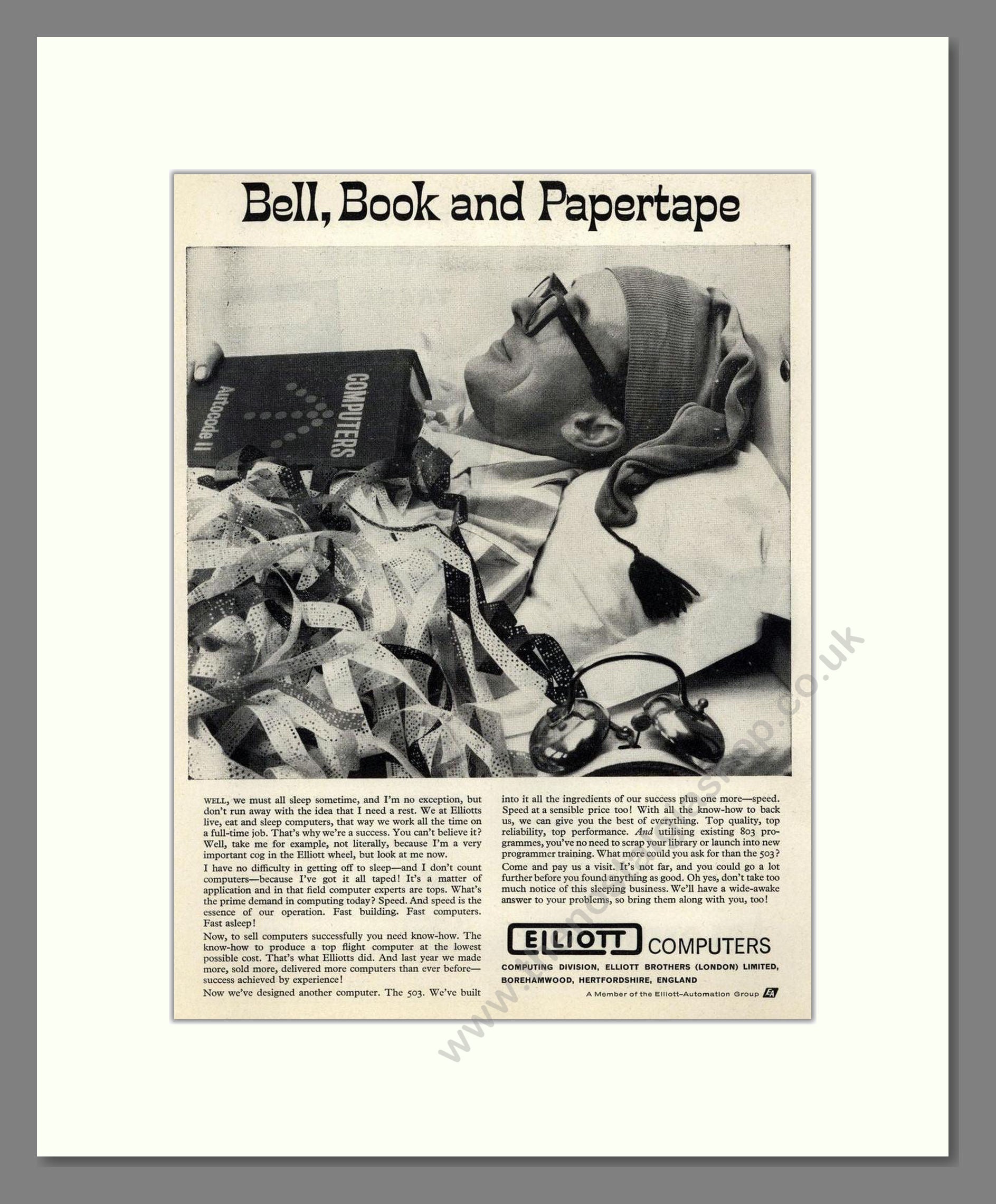 Elliott Computers - 503. Vintage Advert 1961 (ref AD68634)