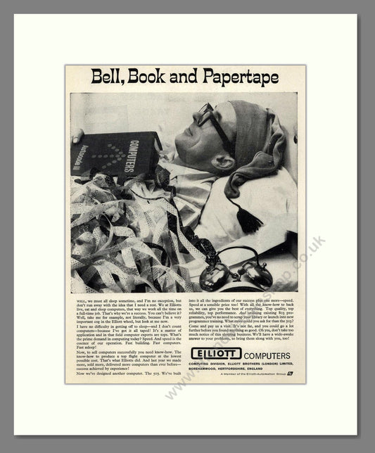 Elliott Computers - 503. Vintage Advert 1961 (ref AD68634)