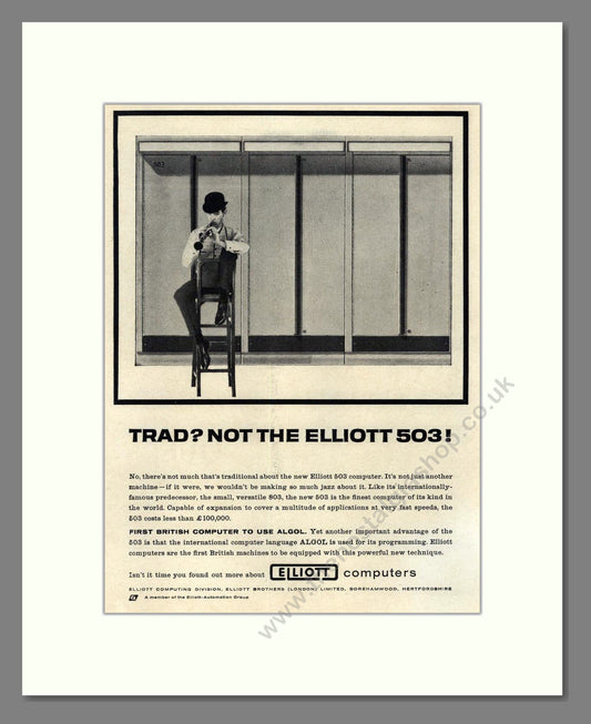 Elliott Computers - 503. Vintage Advert 1962 (ref AD68635)