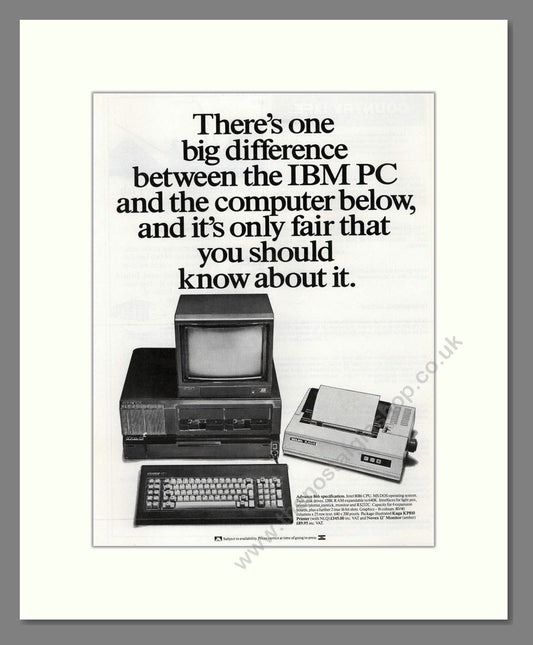 Advance PC - 86b Computer. Vintage Advert 1984 (ref AD68636)
