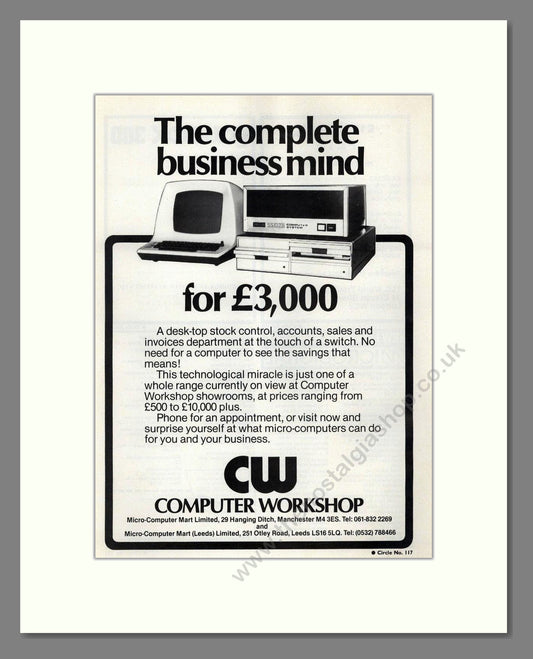 Computer Workshop - Business Computers. Vintage Advert 1979 (ref AD68638)