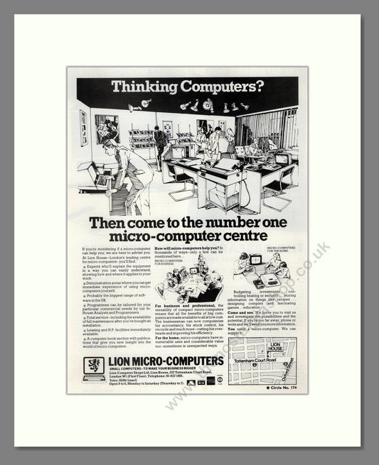 Lion Micro Computers - Number 1 Computer Centre. Vintage Advert 1979 (ref AD68641)