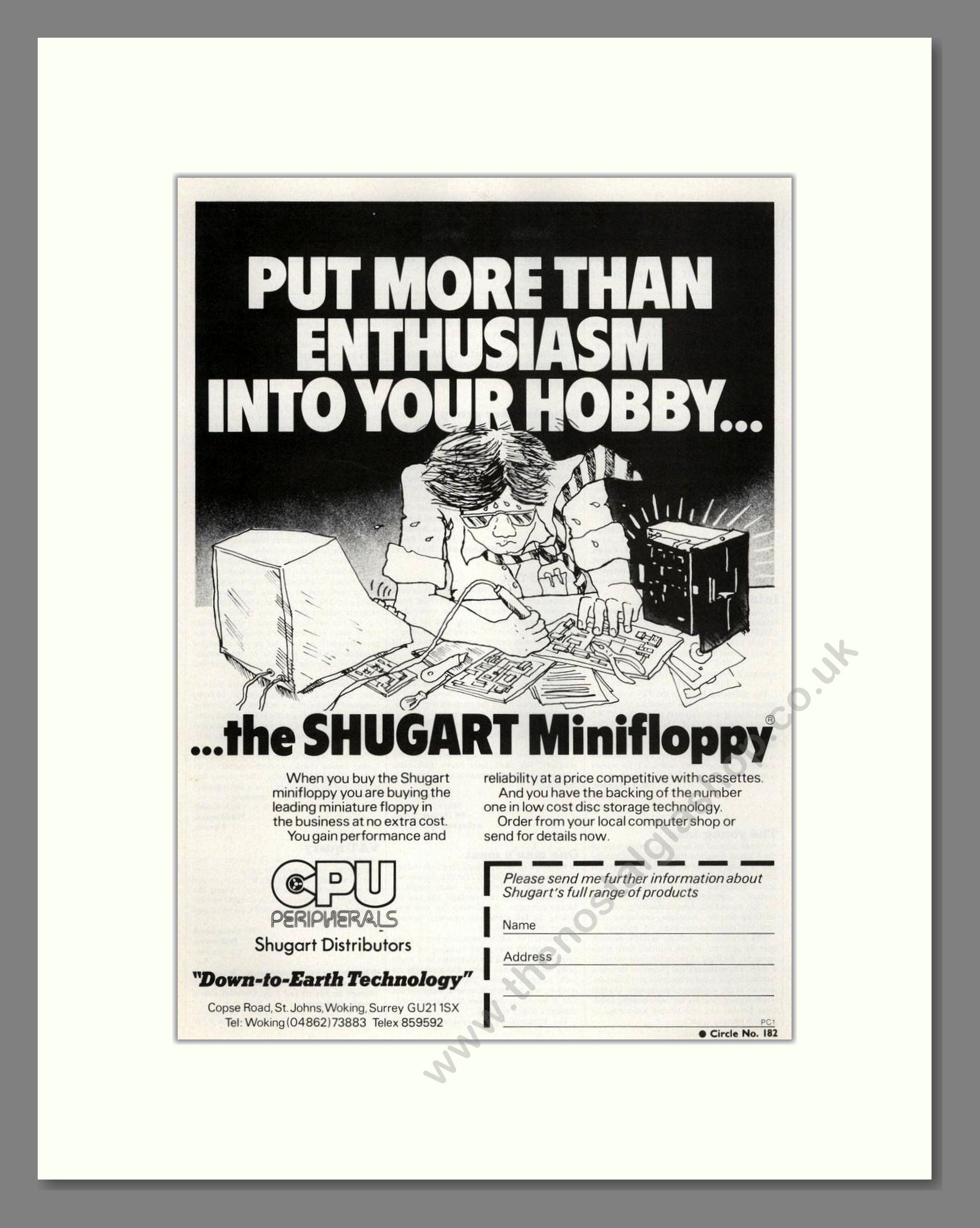Shugart Minifloppy - CPU Peripherals. Vintage Advert 1979 (ref AD68643)