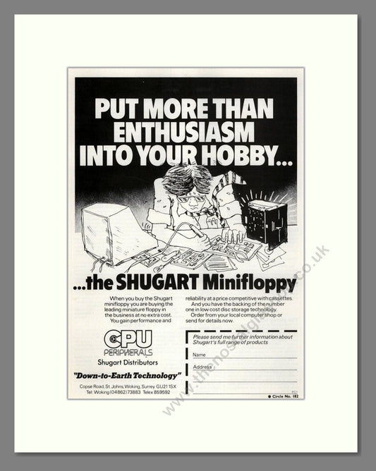 Shugart Minifloppy - CPU Peripherals. Vintage Advert 1979 (ref AD68643)