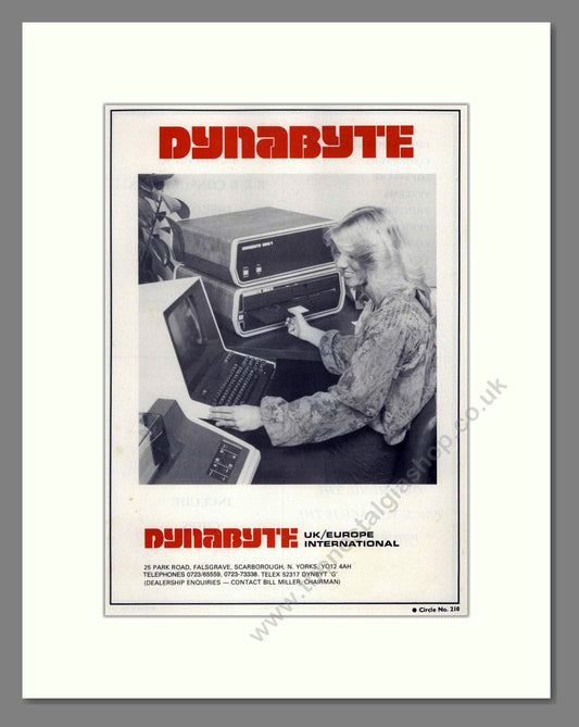 Dynabyte - Business Computers. Vintage Advert 1979 (ref AD68646)