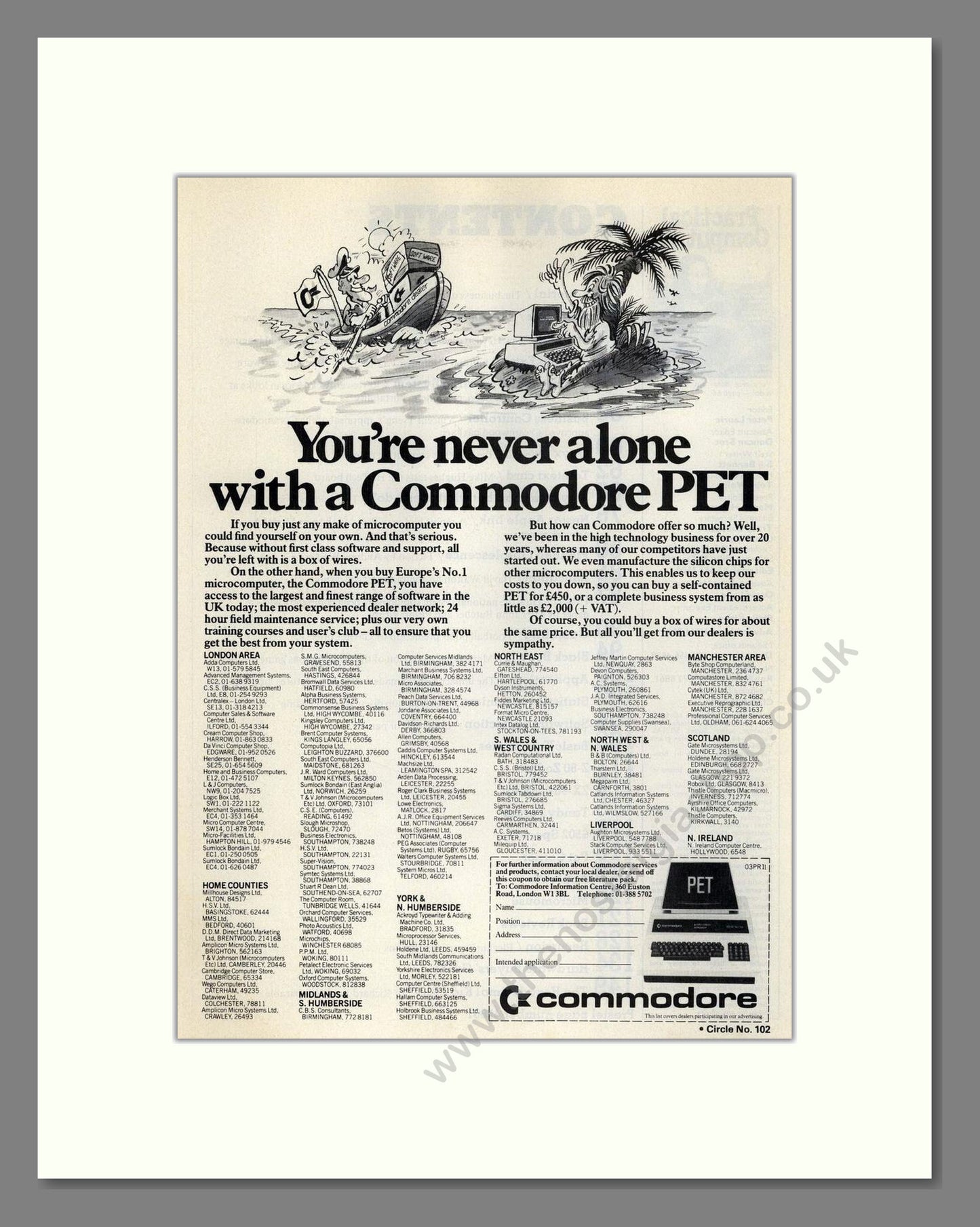 Commodore - PET. Vintage Advert 1981 (ref AD68647)
