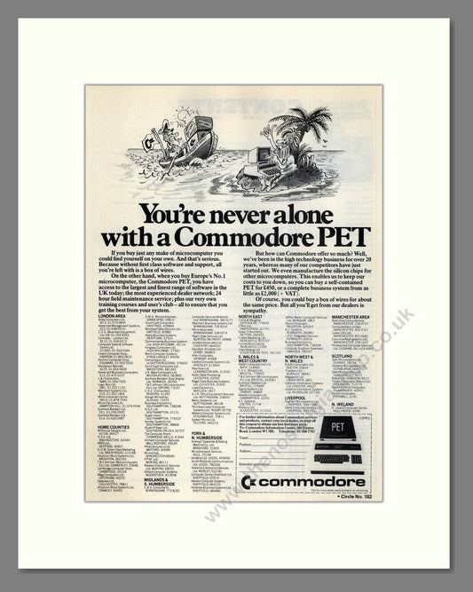 Commodore - PET. Vintage Advert 1981 (ref AD68647)