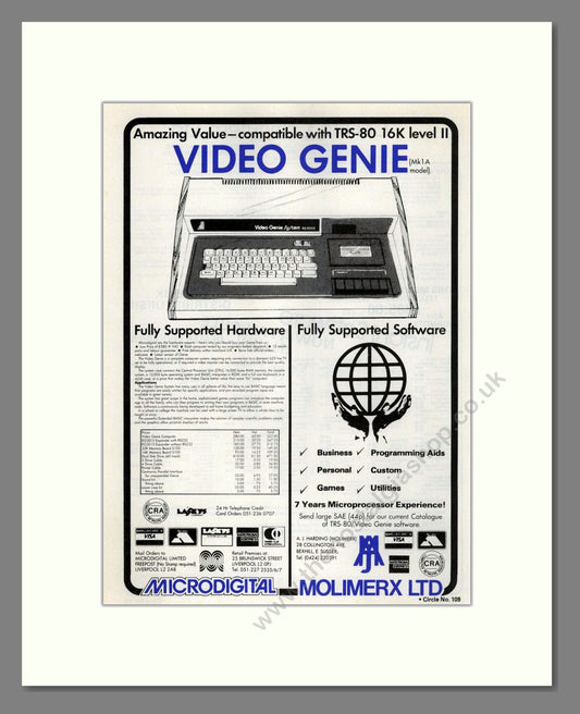 Video Genie - TRS-80 Compatible System. Vintage Advert 1981 (ref AD68648)