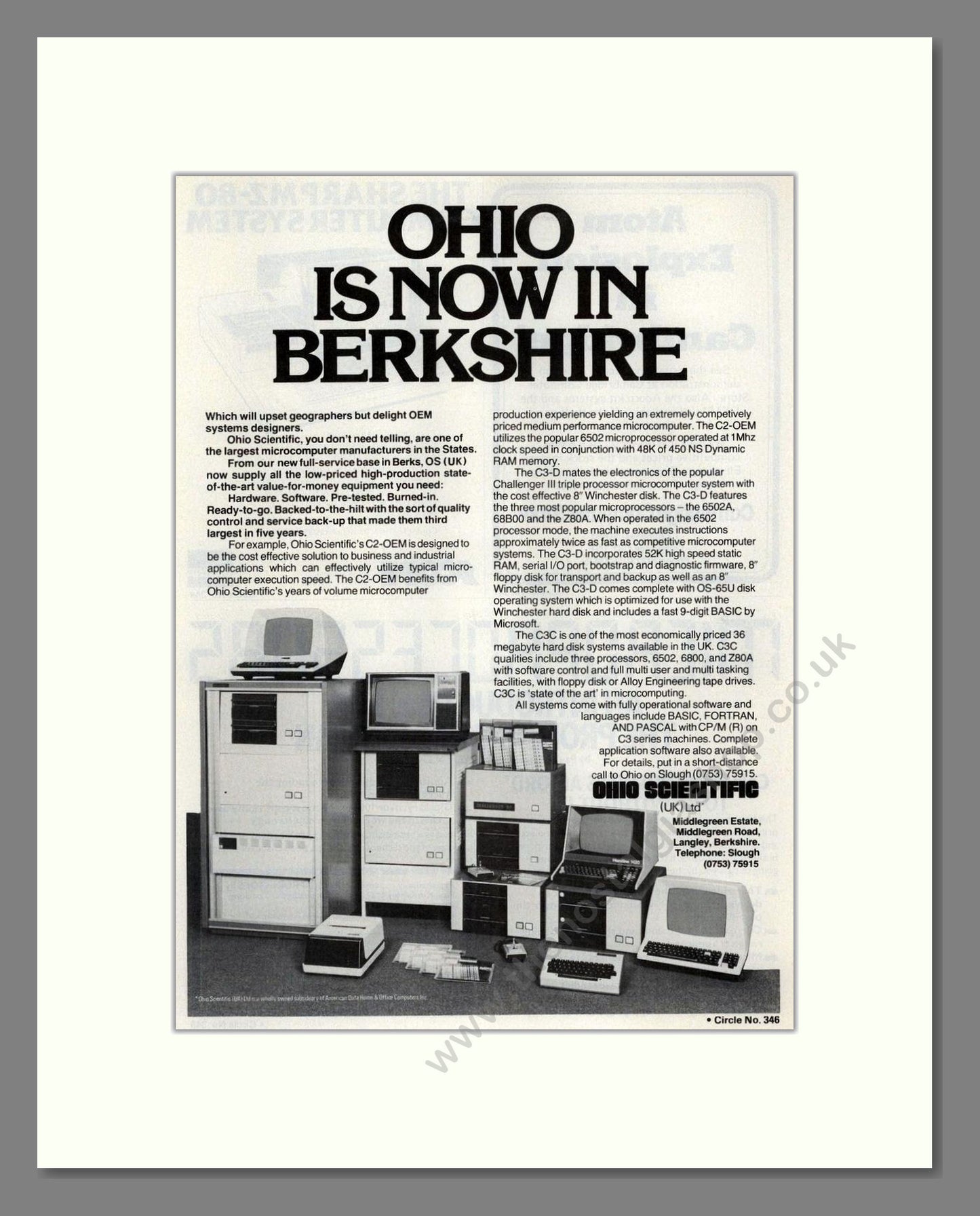 Ohio Scientific - OEM Systems. Vintage Advert 1981 (ref AD68657)