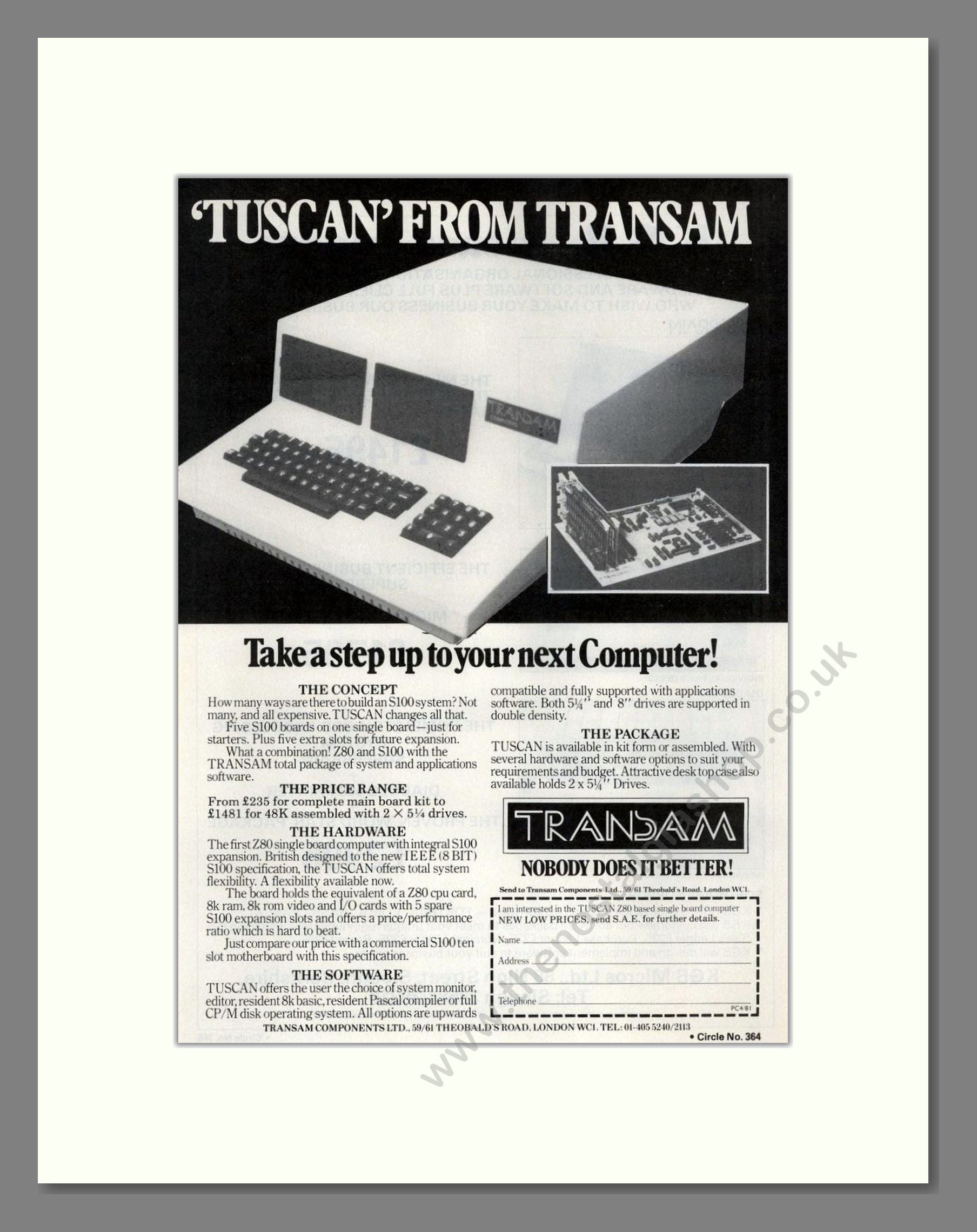 Transam - Tuscan. Vintage Advert 1981 (ref AD68659)