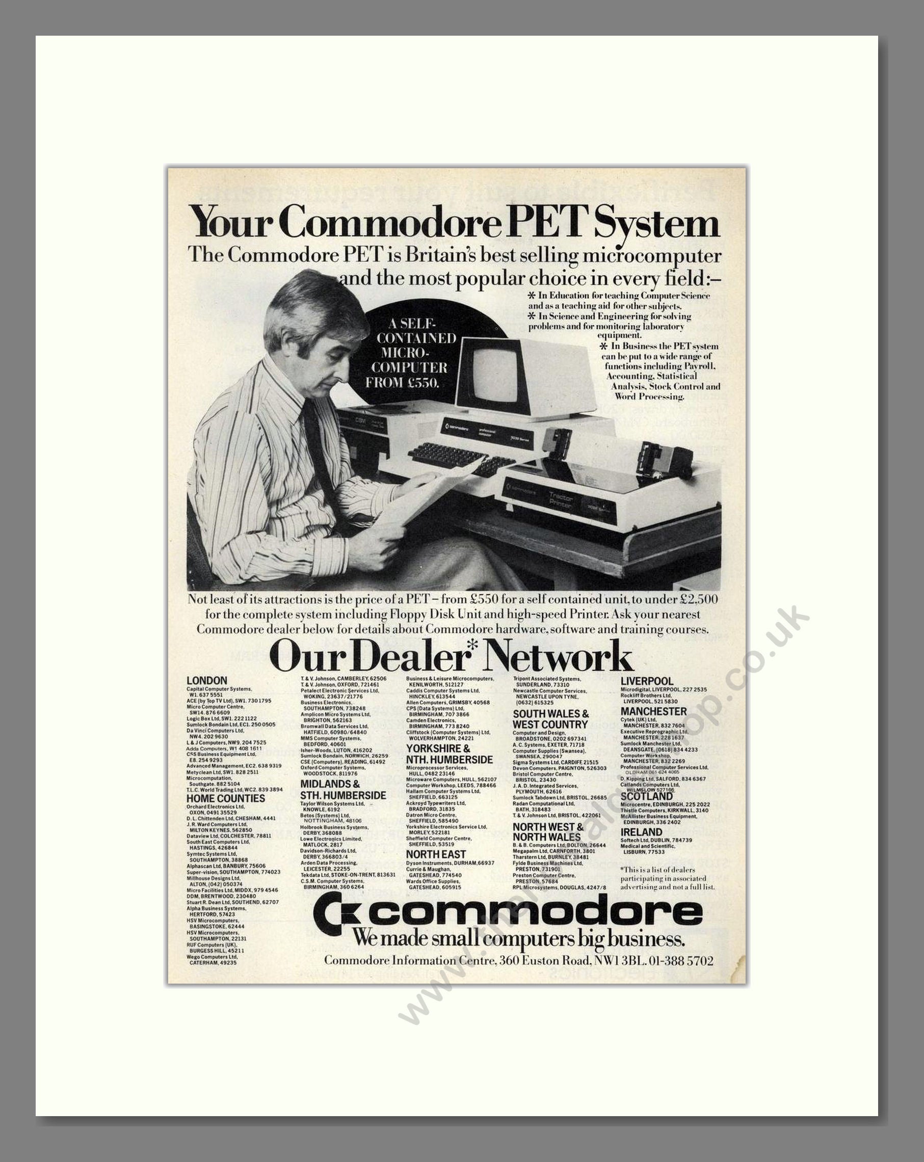 Commodore - PET. Vintage Advert 1980 (ref AD68661)