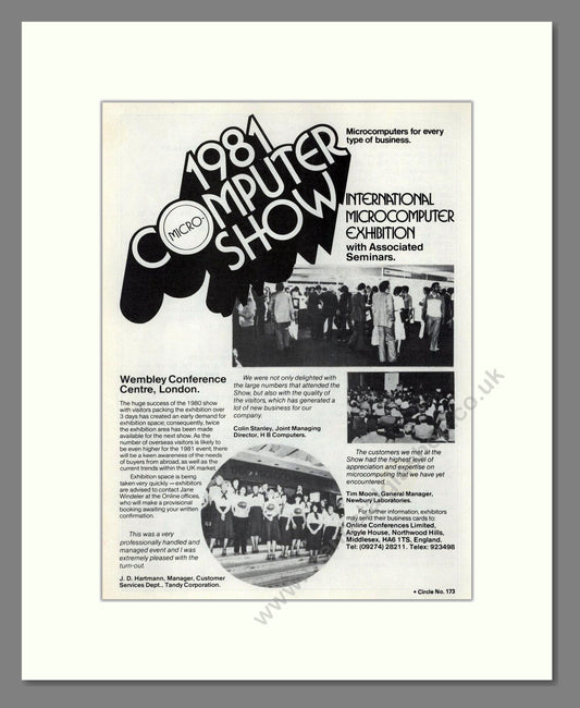 Micro Computer Show 1981 - Wembley. Vintage Advert 1981 (ref AD68665)